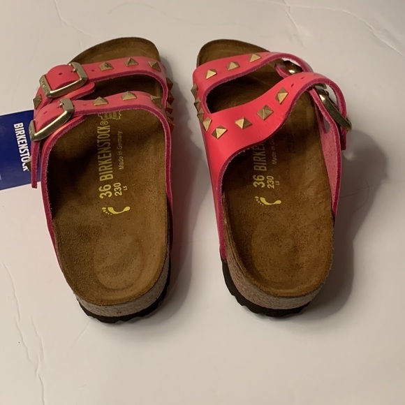 𝅺THE BIRKENSTOCK women Arizona studded fuchsia size 36- RARE. - Picture 3 of 15